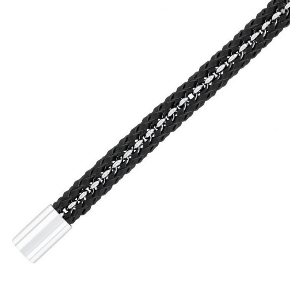 SUTTON Men's Braided Leather Bracelet - Picture 4 of 4